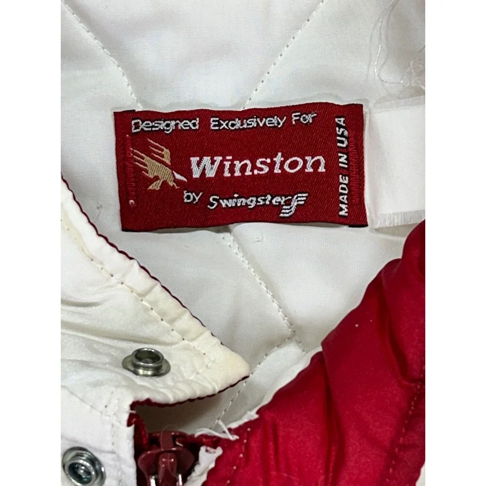 Vintage WINSTON Swingster Men's Medium Puffer Racing Jacket‎ NASCAR USA MADE